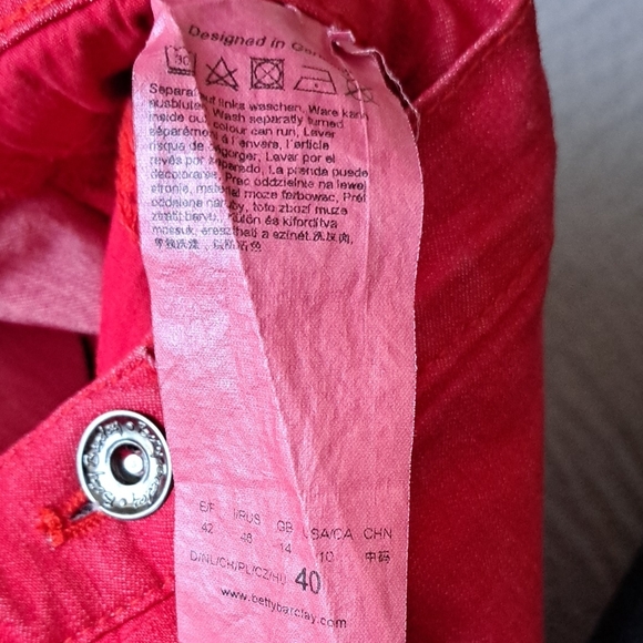 Betty Barclay Red Jeans - Picture 4 of 5